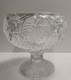 Antique ABP American Brilliant Prism Cut Crystal Glass Pedestal Punch Bowl 12