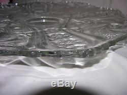 Antique ABP Cut Glass 13 1/2 Punch Bowl Set with Ladle 20 Matching Cups Underpl