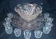 Antique ABP Cut Glass 14 Punch Bowl Set with Ladle 12 Matching Cups Underplate