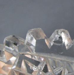 Antique AMERICAN Brilliant Cut Glass Punch Bowl with Stand, Rare Pattern c. 1890