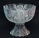 Antique Abp American Brilliant Cut Glass Punch Bowl 2 Piece Base Stand 12-1/4