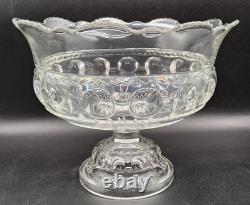 Antique Adam's & Co EAPG OMN XLCR Excelsior King's Crown Thumbprint Punch Bowl