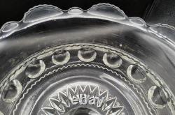 Antique Adam's & Co EAPG OMN XLCR Excelsior King's Crown Thumbprint Punch Bowl