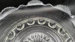 Antique Adam's & Co EAPG OMN XLCR Excelsior King's Crown Thumbprint Punch Bowl