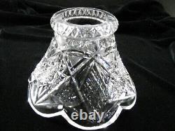 Antique American Brilliant Cut Crystal 2 Piece Punch Bowl