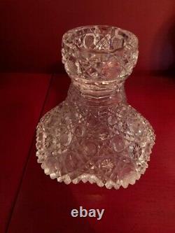 Antique American Brilliant Cut Glass Harvard Punch Bowl with Base