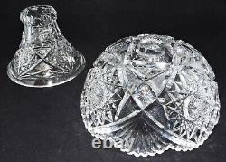 Antique American Brilliant Period ABP Cut Glass Punch Eggnog Serving Bowl