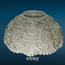 Antique EAPG Imperial Glass Ohio Broken Arches Punch Bowl & Pedestal Centerpiece