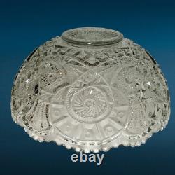 Antique EAPG Imperial Glass Ohio Broken Arches Punch Bowl & Pedestal Centerpiece