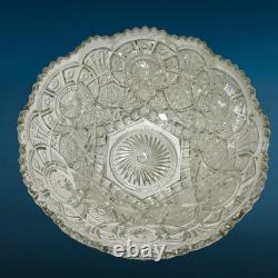 Antique EAPG Imperial Glass Ohio Broken Arches Punch Bowl & Pedestal Centerpiece