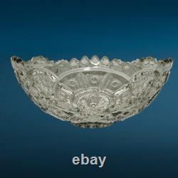 Antique EAPG Imperial Glass Ohio Broken Arches Punch Bowl & Pedestal Centerpiece