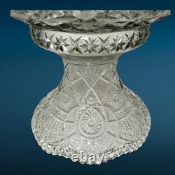 Antique EAPG Imperial Glass Ohio Broken Arches Punch Bowl & Pedestal Centerpiece