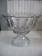 Antique EAPG Large Punch Bowl & Base Early American Pressed Glass Hexagons