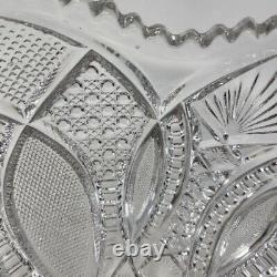 Antique Early American Pattern Glass HUGE Punch Bowl Ripin & Co New York 14.5