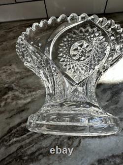 Antique Glass Punch Bowl Set With Glasses