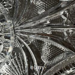 Antique Glass Punch Bowl Set With Glasses