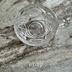 Antique Glass Punch Bowl Set With Glasses