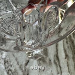 Antique Glass Punch Bowl Set With Glasses