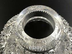 Antique HAWKES Cut Glass ABP Brilliant GLADYS Pattern Punch EGG NOG Bowl -Signed