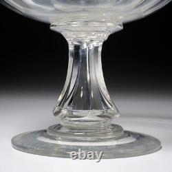 Antique Handblown Glass Footed Compote Centerpiece Bowl Punchbowl Dish 9.25h