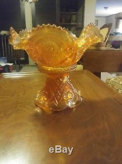 Antique Imperail Marigold Iridesent orangle children punch bowl