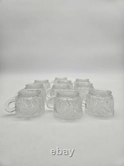 Antique L. E. Smith Aztec PunchBowl Set with 10 Cups & Ladle