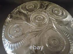 Antique LE Smith Colony Pinwheel & Stars Punch Bowl Underplate 22 Diameter EUC