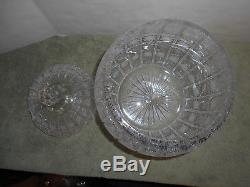 Antique Lead Cut Crystal Wassail or Mulled Cider Punch Bowl with Lid 15 Tall