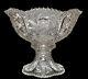 Antique McKee Glass ca 1905 American Pres-Cut WILTEC Punch Bowl & Base Exc 14