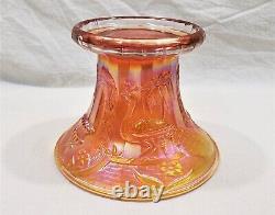 Antique Northwood Carnival Glass Marigold Peacock at the Fountain Punchbowl Set