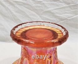 Antique Northwood Carnival Glass Marigold Peacock at the Fountain Punchbowl Set