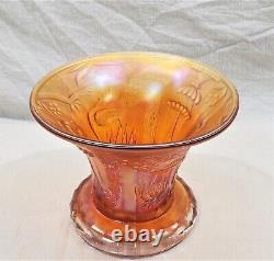 Antique Northwood Carnival Glass Marigold Peacock at the Fountain Punchbowl Set