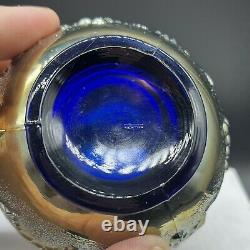 Antique Northwood Grape & Cable Blue Carnival Glass Punch GlassSeeDescription