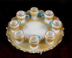 Antique Opaline Punch Bowl set, Bohemian or France 19th century