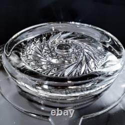 Antique Punch Bowl Set, EAPG McKee Glass, Quintec PresCut Line, 16 Cups + Bowl