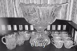 Antique Punch Bowl Set (packed By FedEx)