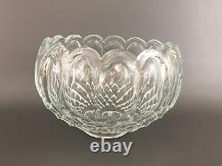 Antique Riverside Glass, pressed glass punch bowl, KANAWHA fire polished c. 1906