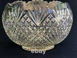 Antique U. S. Glass Co. Clear pressed glass punch bowl PINEAPPLE AND FAN c. 1895