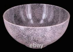 Antique Vintage Mid Century Modern Pink Glass Bowl Punch Set Splatter Art Set