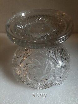 Antique Westmoreland Specialty Glass Punch Bowl Stand Paddle Wheel Pattern 1906
