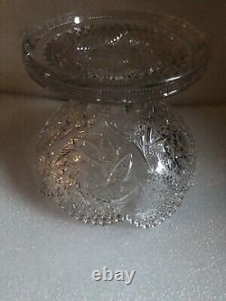 Antique Westmoreland Specialty Glass Punch Bowl Stand Paddle Wheel Pattern 1906