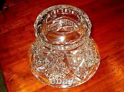 Antique vintage brilliant period cut glass lead crystal punch bowl