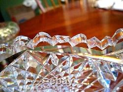 Antique vintage brilliant period cut glass lead crystal punch bowl