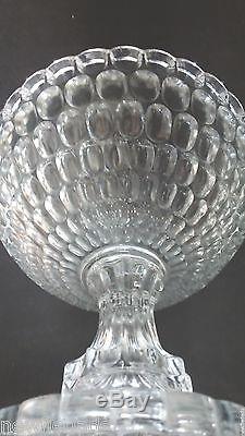 Argus HUGE punch bowl / Pedestal EAPG Bakewell Pears & Co Flint Ashburton Glass