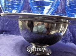 Art Deco Saturn Punch Bowl Barware Chrome and Glass MCM Unique Item