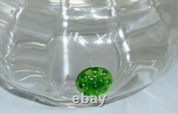 Art Glass Punch Bowl Lid Ladle 12 Cups Large Bowl 12 Tall, 11.5 Across Vintag