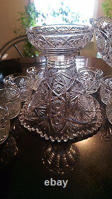 Awesome Antique Punch bowl on Rasied Base