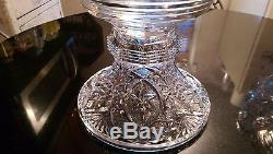 Awesome Very Rare Huge Antique Punch bowl on Rasied Base Press Cut