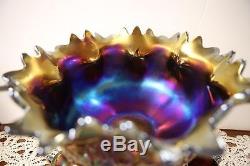 BANQUET SIZE Grape & Cable AMETHYST PUNCH BOWL, BASE AND 11 CUPS