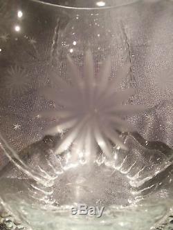 BEAUTIFUL Martinsville Radiance Clear Glass Punch Bowl With Stars & Teardrops